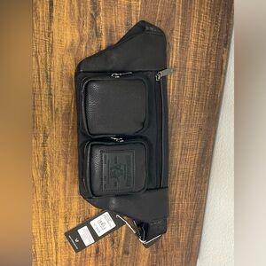 New True religion faux pebble leather Fanny pack